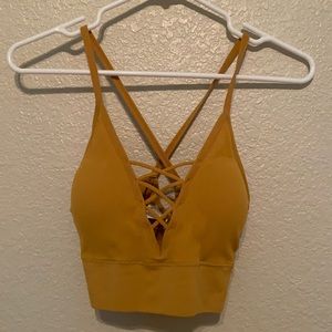 Yellow orange strappy bralette/top